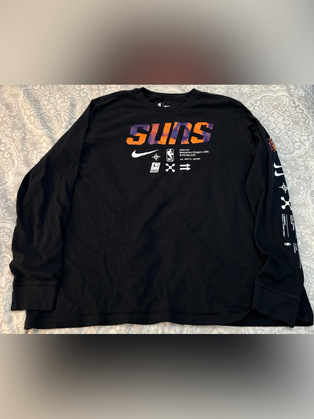 Nike Phoenix Suns Air Traffic Control Long Sleeve Tee Men’s XXL Black NBA EUC